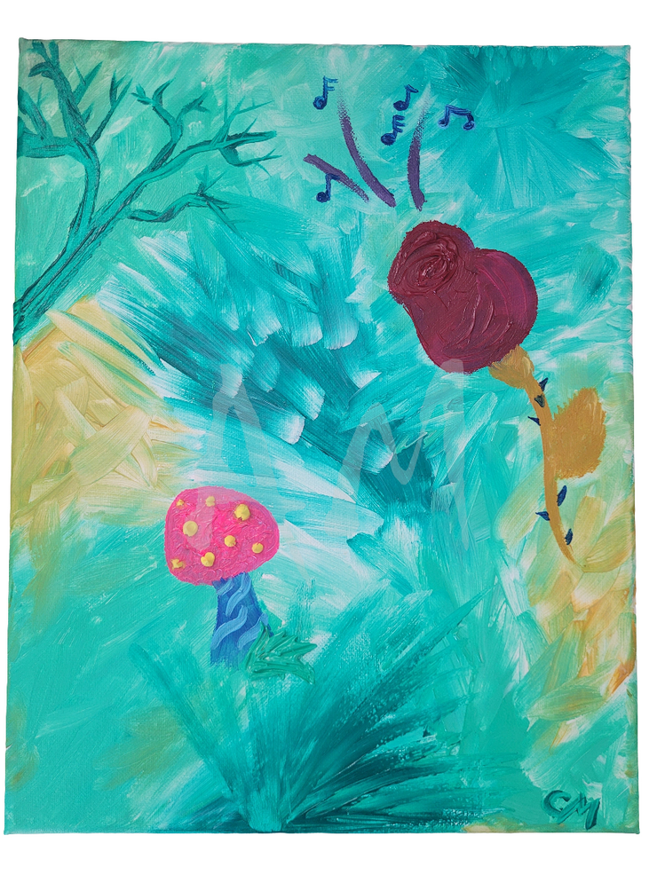 "Enchanted rose, quietly sings it's intoxicating song to the forest." By Crystal Lynn at AquarianMetamorphosis
