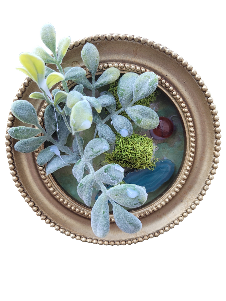 Light up-led-4×4"-frame-circle- wall-shelf-decoration