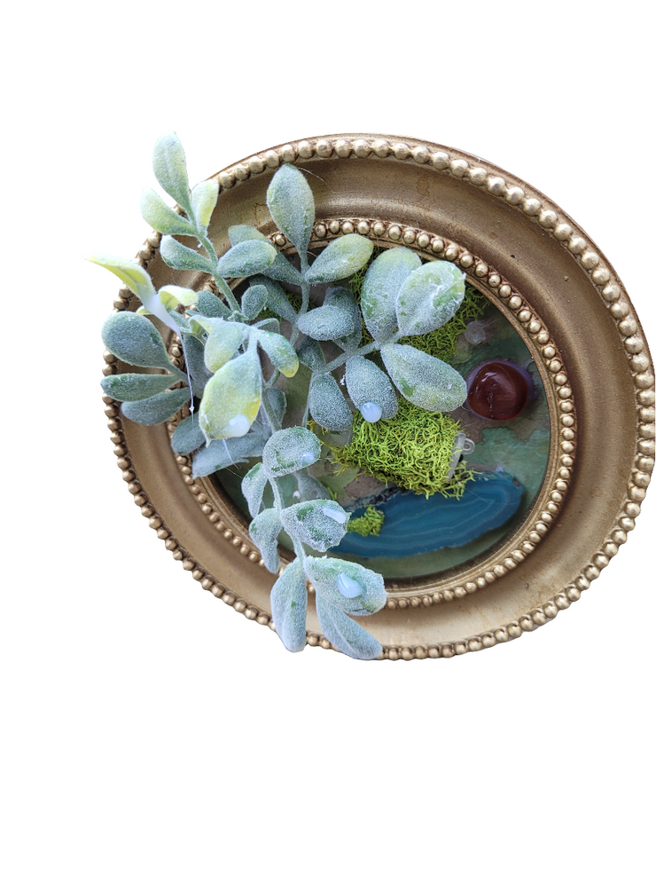 Light up-led-4×4"-frame-circle- wall-shelf-decoration